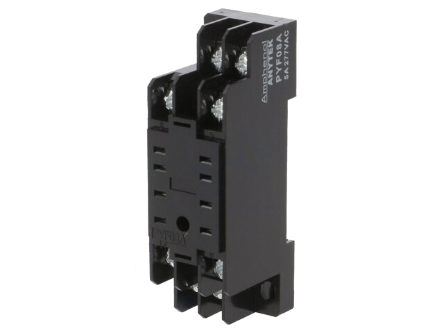 Socket; PIN: 8; 5A; 277VAC; op DIN-rail; schroefklemmen; Serie: AM2C Socket; PIN: 8; 5A; 277VAC; op DIN-rail; schroefklemmen; Serie: AM2C